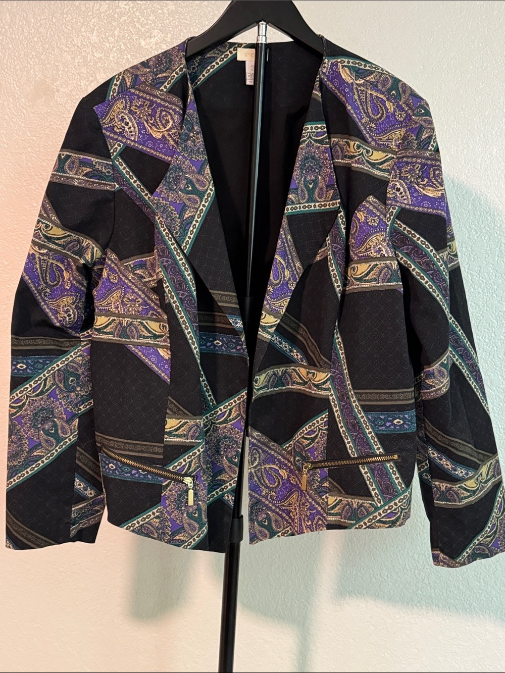 Chico’s Jacket Geometric Pattern Size 3